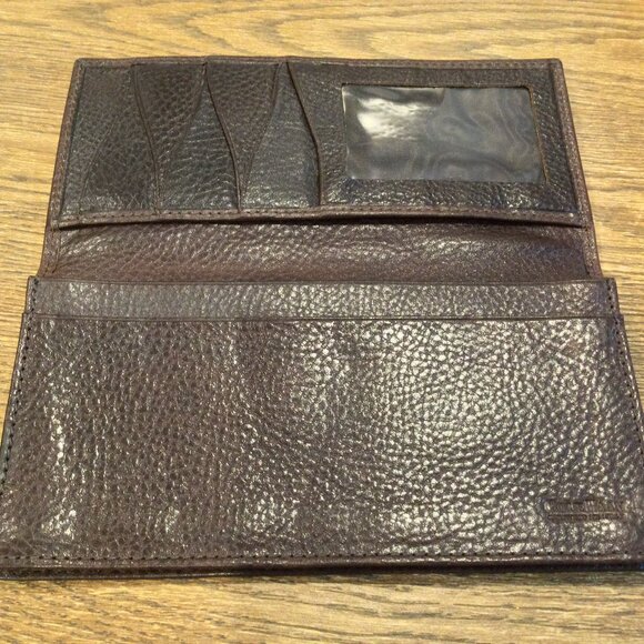 NEW! COLE HAAN Dark Brown Leather Slim Wallet Made in Italy - Picture 6 of 9